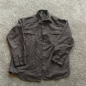 Dark Chocolate Button Down